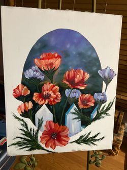 Original Floral Oil Painting on Canvas 16” x20”