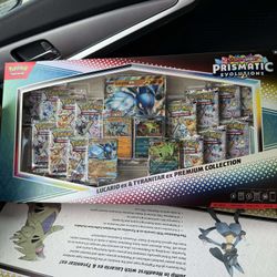Pokemon  Prismatic Evolutions Lucario ex & Tyranitar ex Premium Collection
