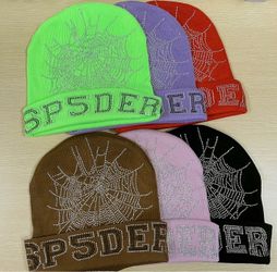SP5DER RHINESTONE BEANIES, ALL COLORS, READ DESC