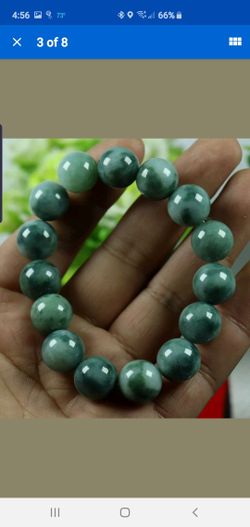 jade jadeite 14mm green beads bracelet