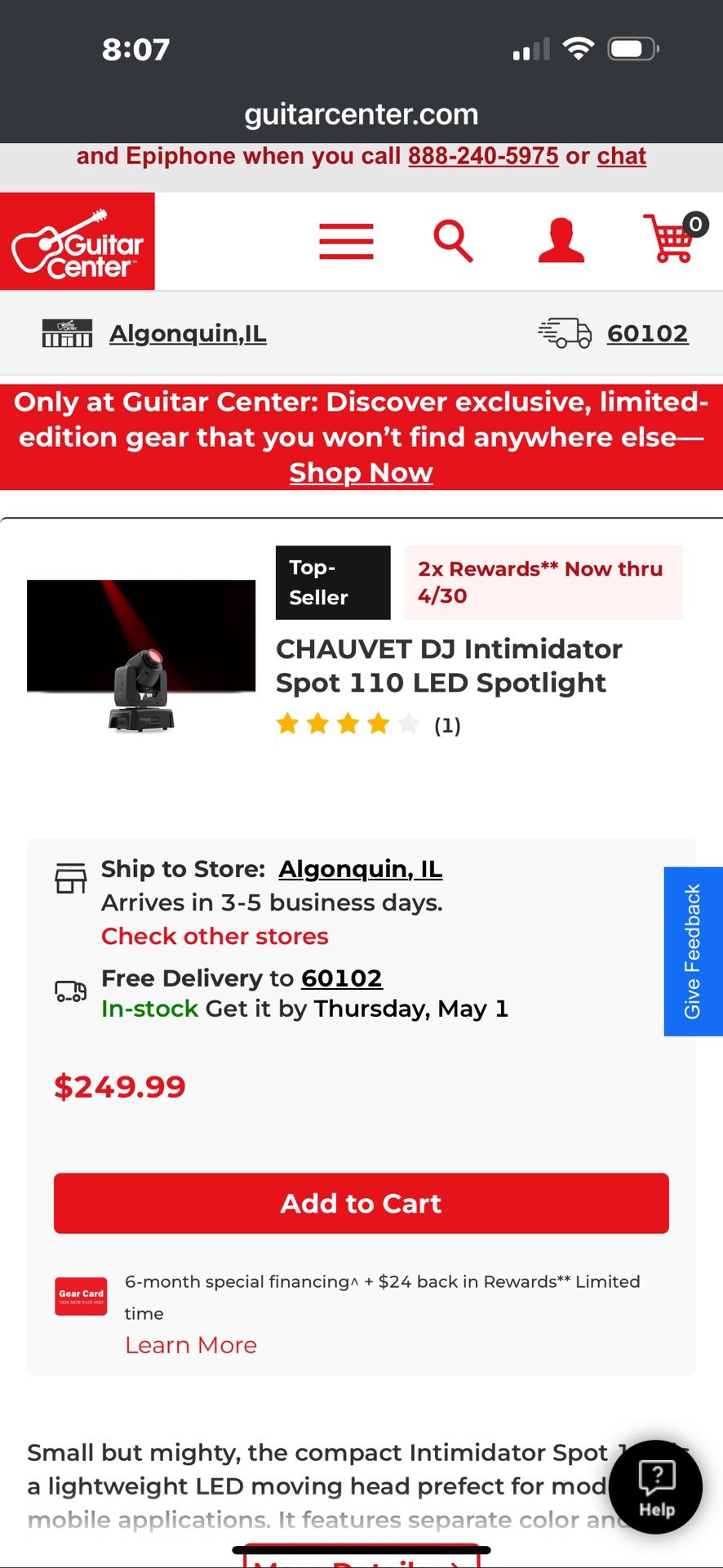 CHAUVET DJ Spotlight