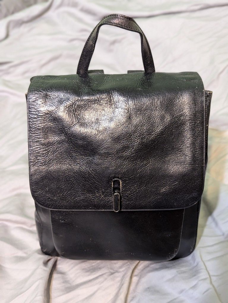 Vintage All Leather Kenneth Cole Backpack