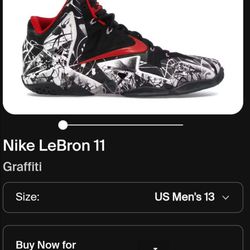 🔥LEBRON GRAFFITI 11 #LEGIT# SIZE 13