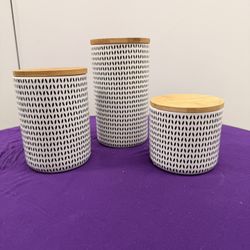 3-Piece Ceramic Canister Set