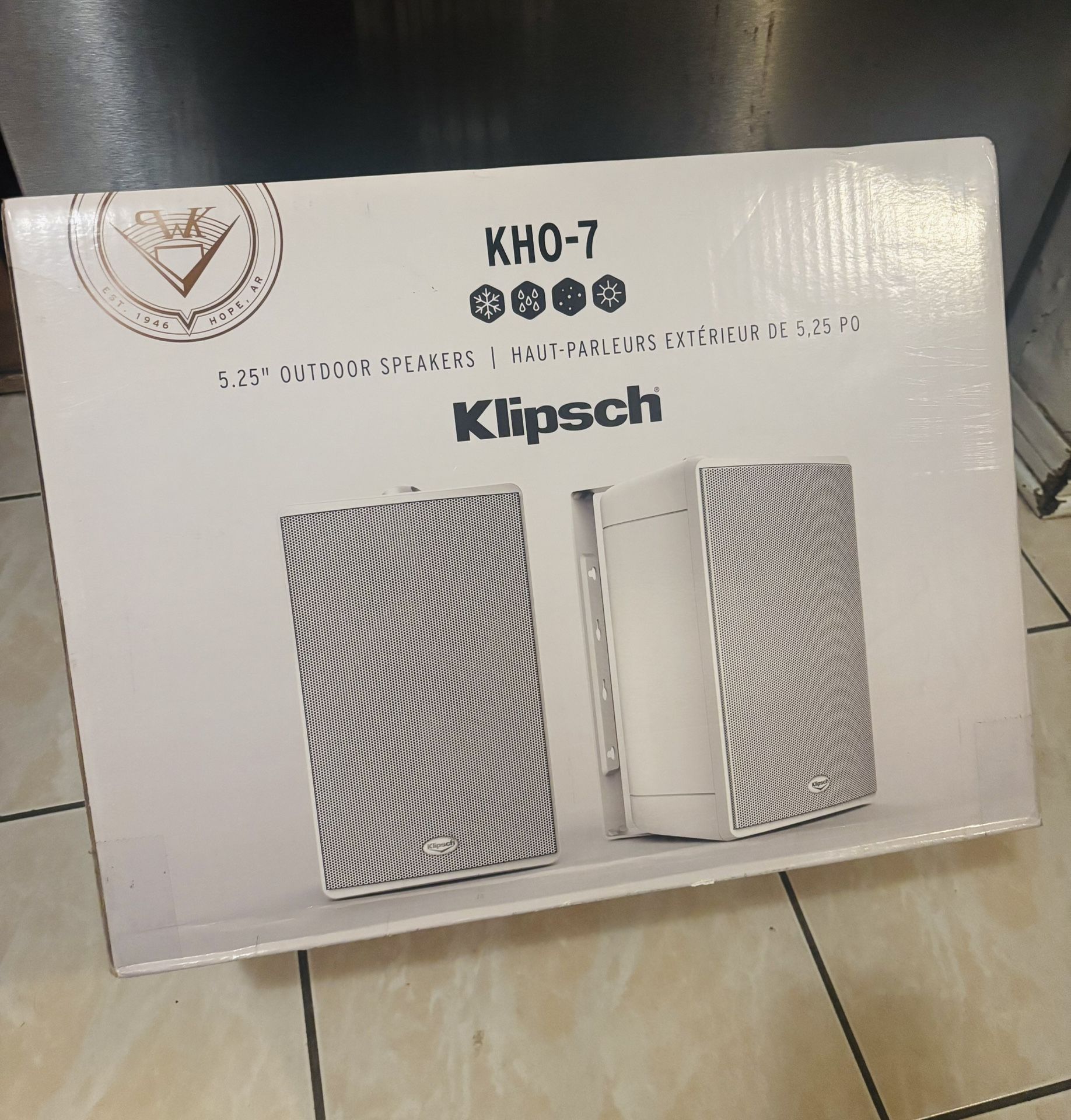 Klipsch KHO-7 All-Weather Speakers | Premium Outdoor Audio | High Efficiency & Wide Coverage