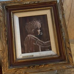 Original Oil Painting "Blowing Bubbles" by Sandy