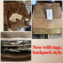 New W/tags ! Backpack Purse
