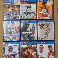 PS4 Games Sonic Forces,Madden NFL 15-20-21-22,NBA 2K 20-21,Mafia 3,Ninja Warrior