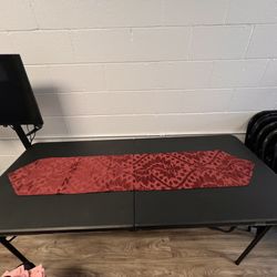 Table Runner color  burgundy  63” x 14” 17 pieces