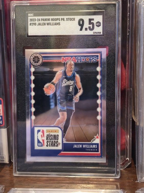 2023-24 Jalen Williams Panini NBA Hoops Premium Stock trading card (SGC) Graded Near Mint 9.5