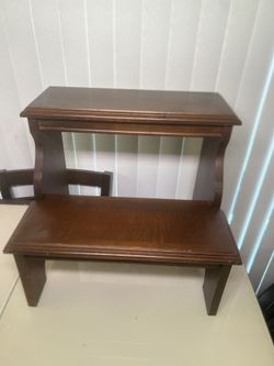 Vintage Bed Step Stool For Adults Two Step Stool. Used in good condition with some cosmetic blemishes. These blemishes are in the form of minor scratc