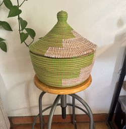 African basket with lid