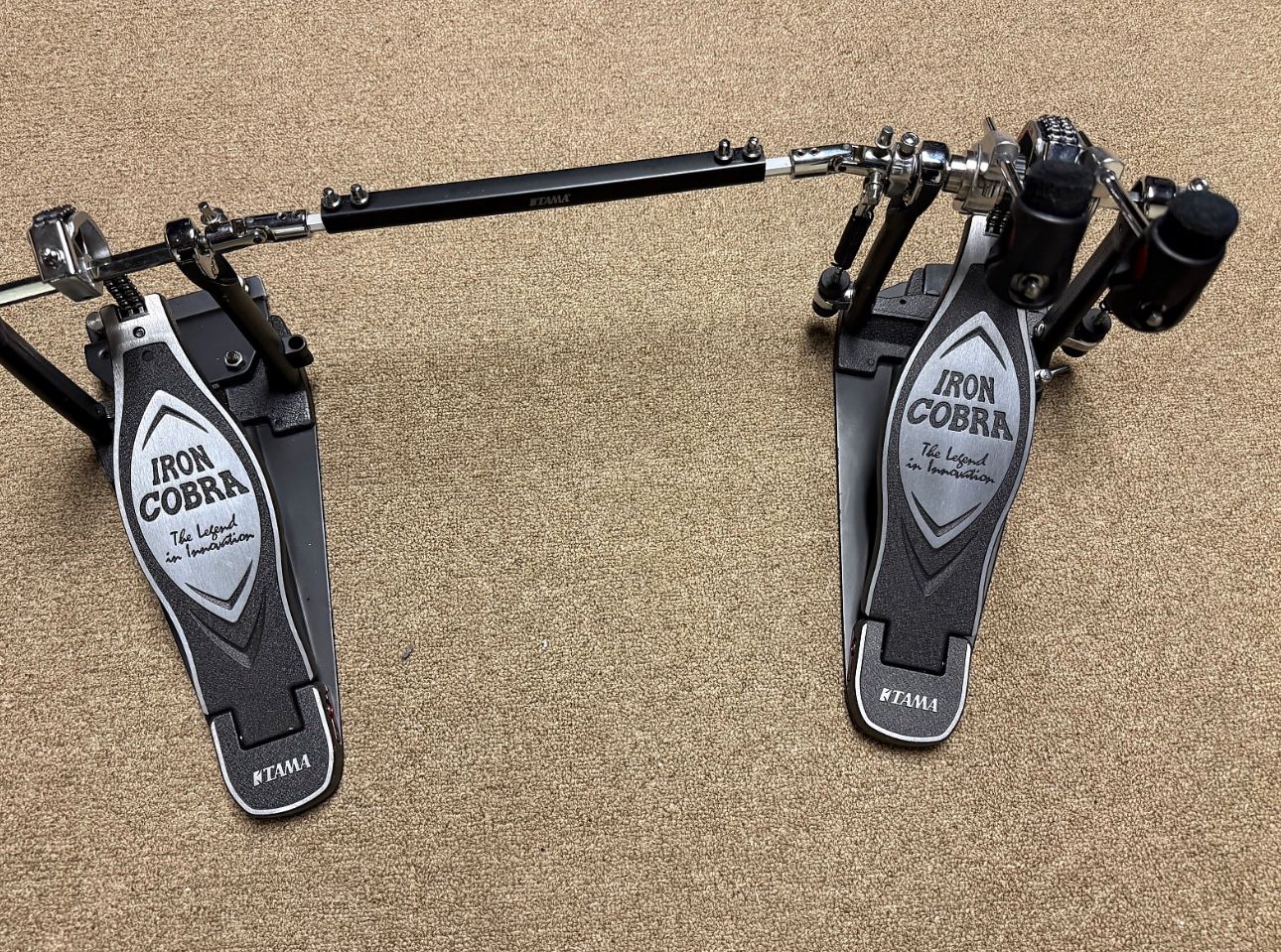 Tama Iron Cobra 900 Power Glide Double Bass Pedal + Trick Drums Retrofit Driveshaft