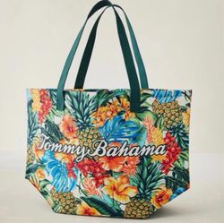 Tommy Bahama The Pineapple Blooms Tote Tropical Green  Brand new, unused, no tags  Featuring a vibrant tropical print featuring pineapples and bloomin