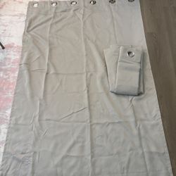 Light Gray Blackout Curtains 42” x 63.5” – 2 Panels – Silver Grommets