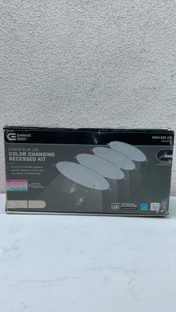 Commercial Electric 4-Pack Slim LED Color Changing Recessed Kit 6 inch