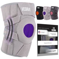 “New”Unisex Knee Brace(patella&joint Stabilizer)pain Relief Compression Sleeve(retail $39)