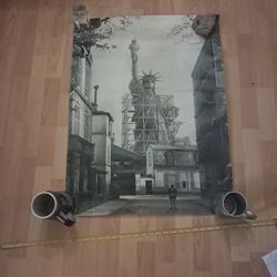 Vintage Poster Of Statue Of Liberty In Paris 1886