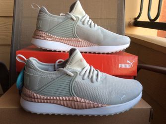 NEW WOMEN’S PUMA PACER NEXT CAGE METALLIC RUNNING SNEAKERS Sz 8.5