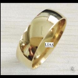 New 18k Yellow Gold Men Wedding Ring 