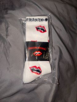 Chrome Hearts White Crew Socks