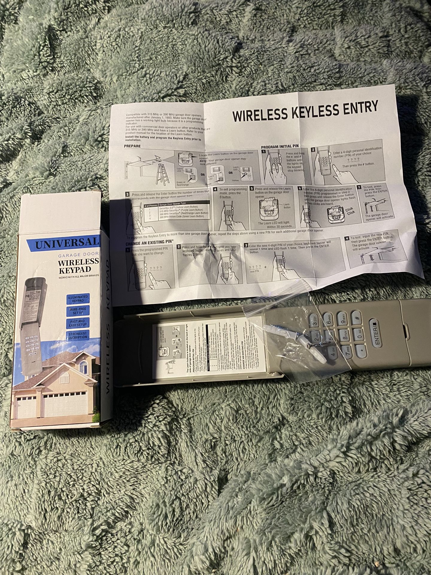Universal Garage Door Wireless Keypad