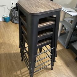 Espresso Bar Stools With Wooden Top