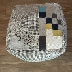 Pouf Ottoman - West Elm Collage Mid Century Modern 