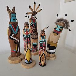 5 Rare Unique Kachina Dolls