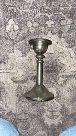Candle Holder- Silver in color