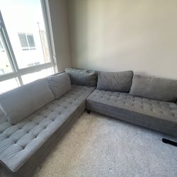 Gray L Couch 