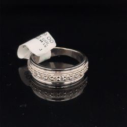 10KT White Gold Diamond Ring 4.86g Size 8 1/2 I-736