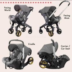 4-in-1 Baby Stroller Pram High Landscape Foldable Carriage for Infant Newborn