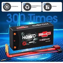 New 2S 100C 6000mAh 7.6V RC Shorty Lipo Battery High-Voltage Hard Case with Deans... Racing , Race 