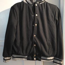 Boy's Cambridge Black snap front Hoodie sweater