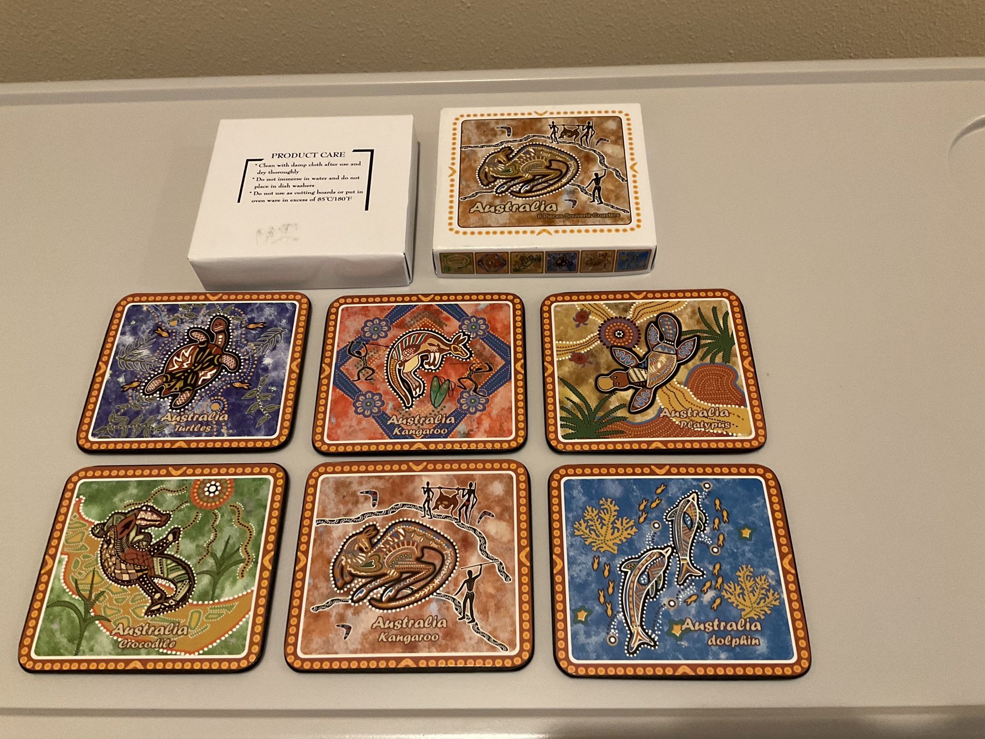 Coaster Set Australia Animals