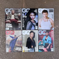 6 Brand new GQ magazines