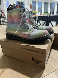 Dr Marten Pascal Rainbow Boots - Size 4Y