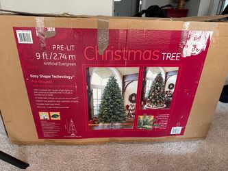 GE 9 Ft Pre-Lit Christmas Tree – 1,250 Lights – Costco – Original Box