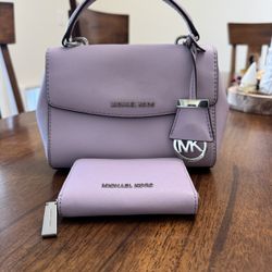 Michael Kors Small Purple Purse With Wallet
