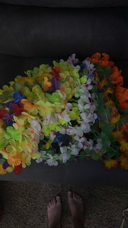 Fake flower leis