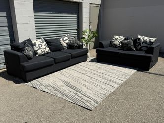 🔥🖤  SOFA & LOVESEAT SET – FREE SAME-DAY DELIVERY! 🚚 🖤🔥