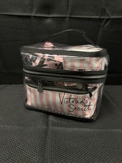 VICTORIA SECRET 4pc SET BEAUTY BAG PINK CLEAR TRAVEL COSMETIC