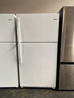 White Whirlpool Top Freezer Fridge Energy Saving