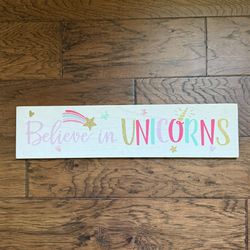 Hobby lobby “ Believe In Unicorns” Wall Decor