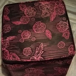 Grey storage Ottoman And Flower Ottoman 