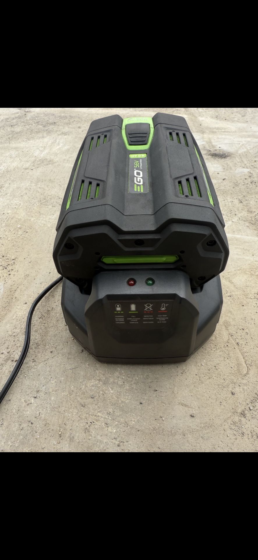 EGO 56v 4.0AH lithium-ion charger and battery
