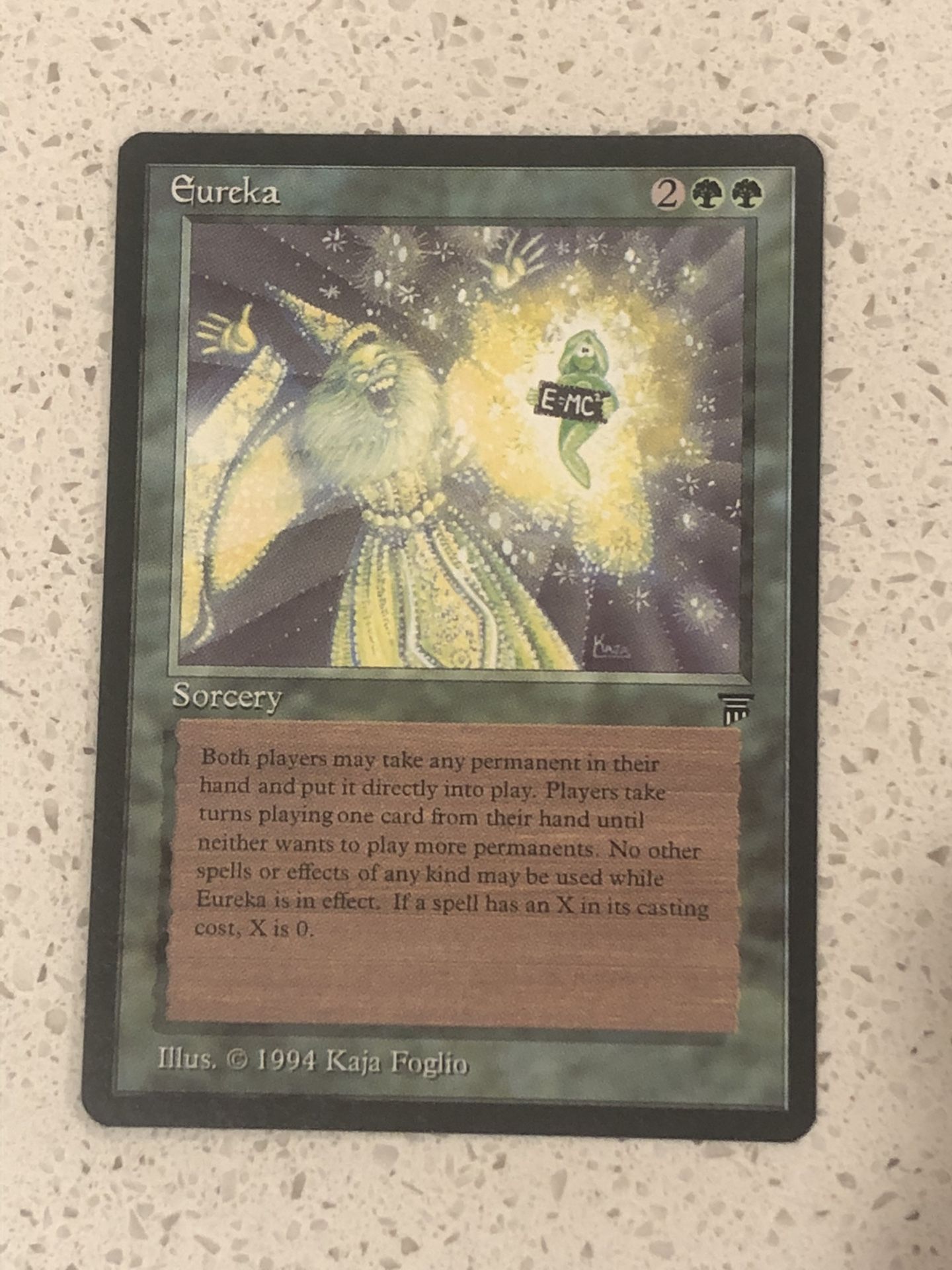 Magic the Gathering “Eureka” from Legends, 1994 — Near Mint condition! *~*I SHIP!!*~*