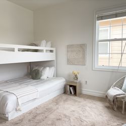 Crate & Barrel White Wood Bunk Bed