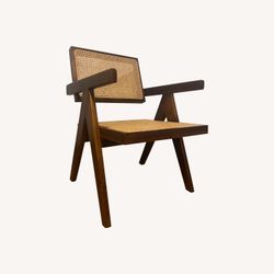 Vintage Rattan Woven Accent Chair